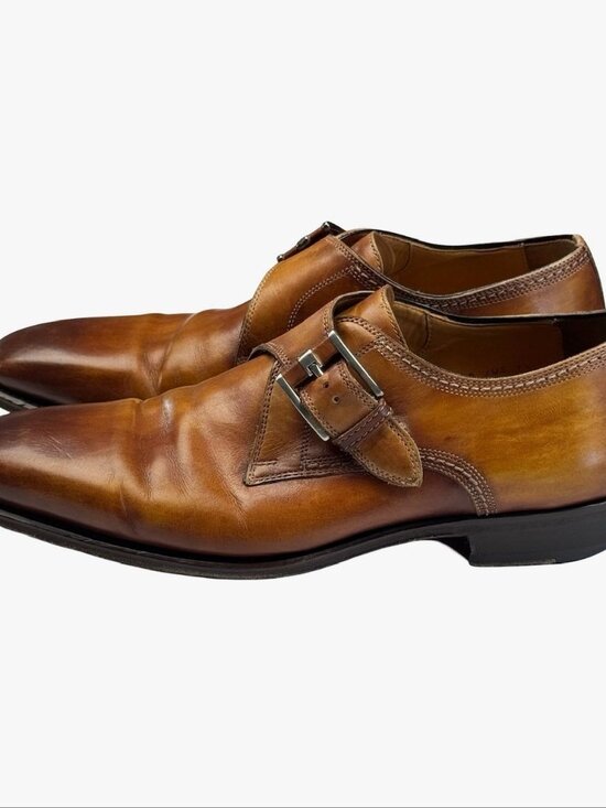 Magnanni Men\'s Leather Cap-Toe Two Tone Dress Shoes Brown • Size 7.5 US 40 EU